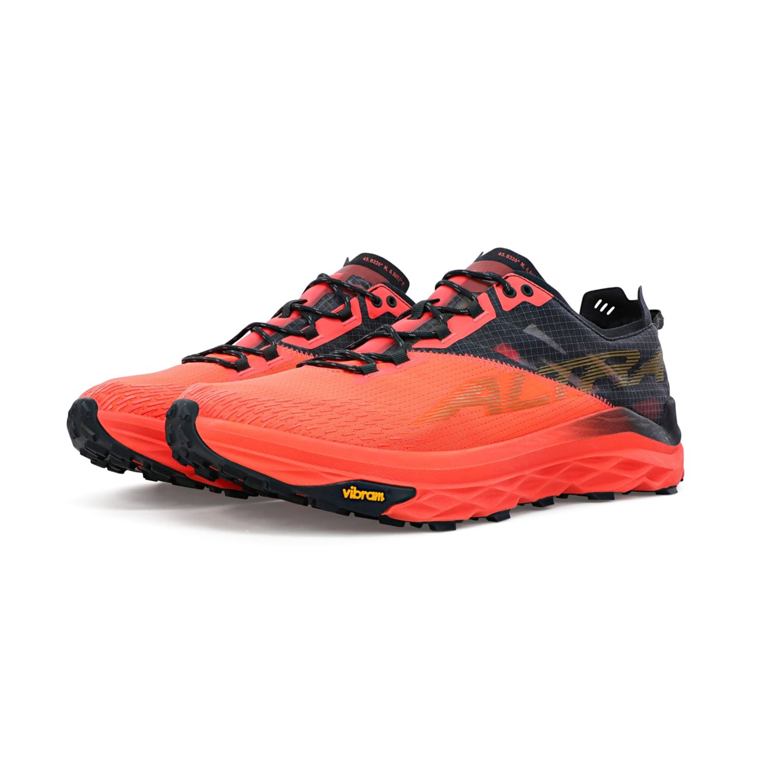 Altra Mont Blanc Men's Trail Running Shoes Coral / Black | South Africa-36195849